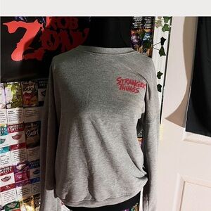 Gray Stranger Things Sweatshirt